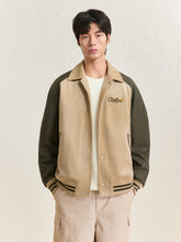 Men's Vintage Contrast Color Embroidery Jacket